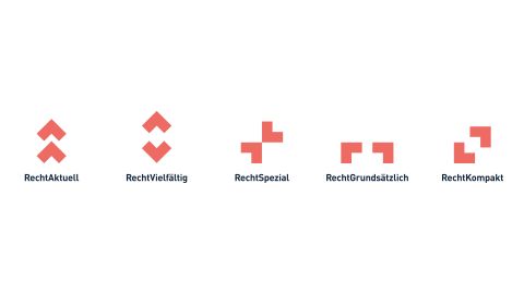 Fünf rote Icons für WSW-Campus Seminarformate im Arbeitsrecht